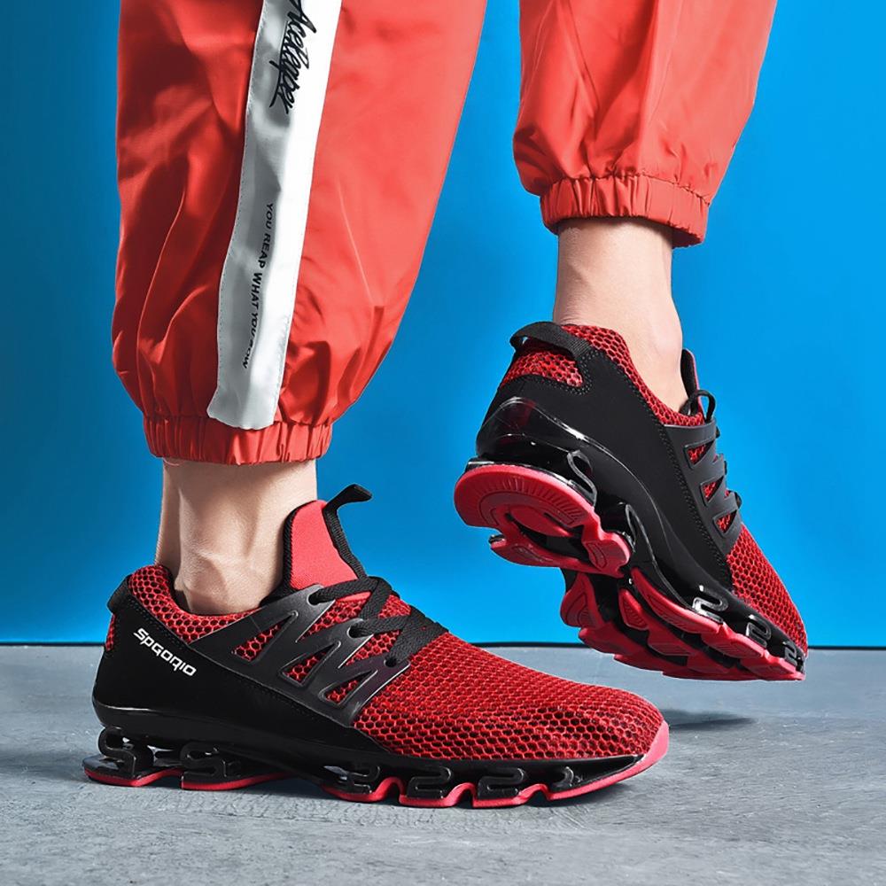 TK10 Men's Casual Outdoor Tennis Sneakers (Breathable Comfortable Color Running Shoes Size EU39.5) - Red