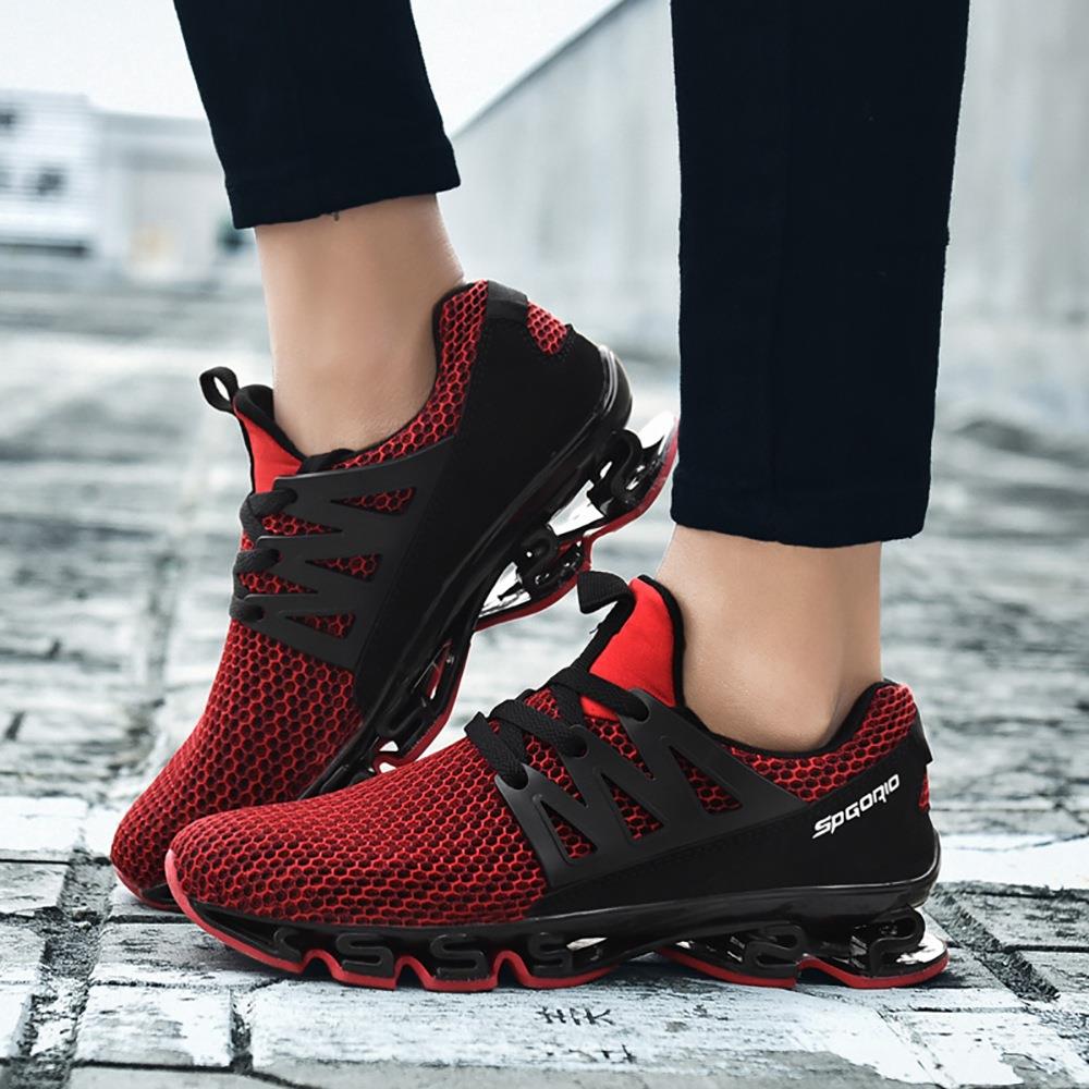 TK10 Men's Casual Outdoor Tennis Sneakers (Breathable Comfortable Color Running Shoes Size EU39.5) - Red