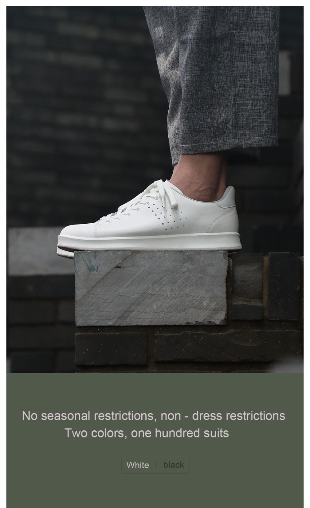 XIAOMI FREETIE Unisex Classic Board Shoes (Leisure Leather Lace-up Sneakers Size EU39 Men) - Black
