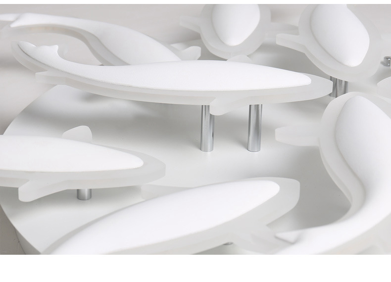 FUMAT Nordic Modern Acrylic Ceiling Light - Minimalist Leaping Fishes Design with 3 Lights