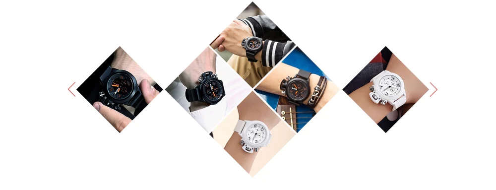 MEGIR 2002 Men's Business Quartz Watch Analog Display Three Working Sub-dials Silicone Band - White