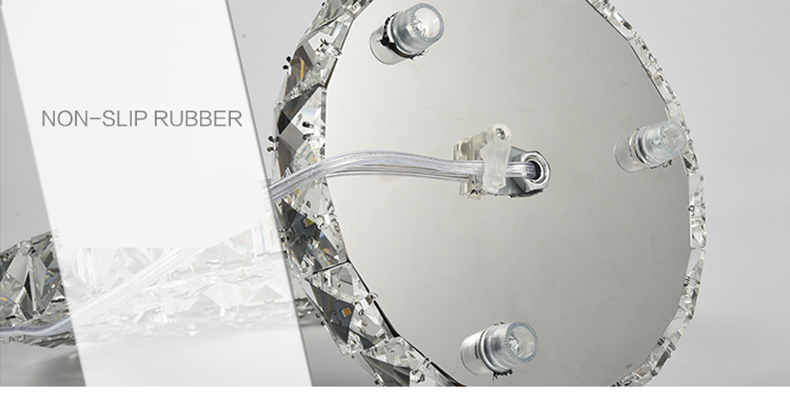 FUMAT Nordic Modern Crystal Glass Table Lamp Round Glaucous Color (Dia 26CM)