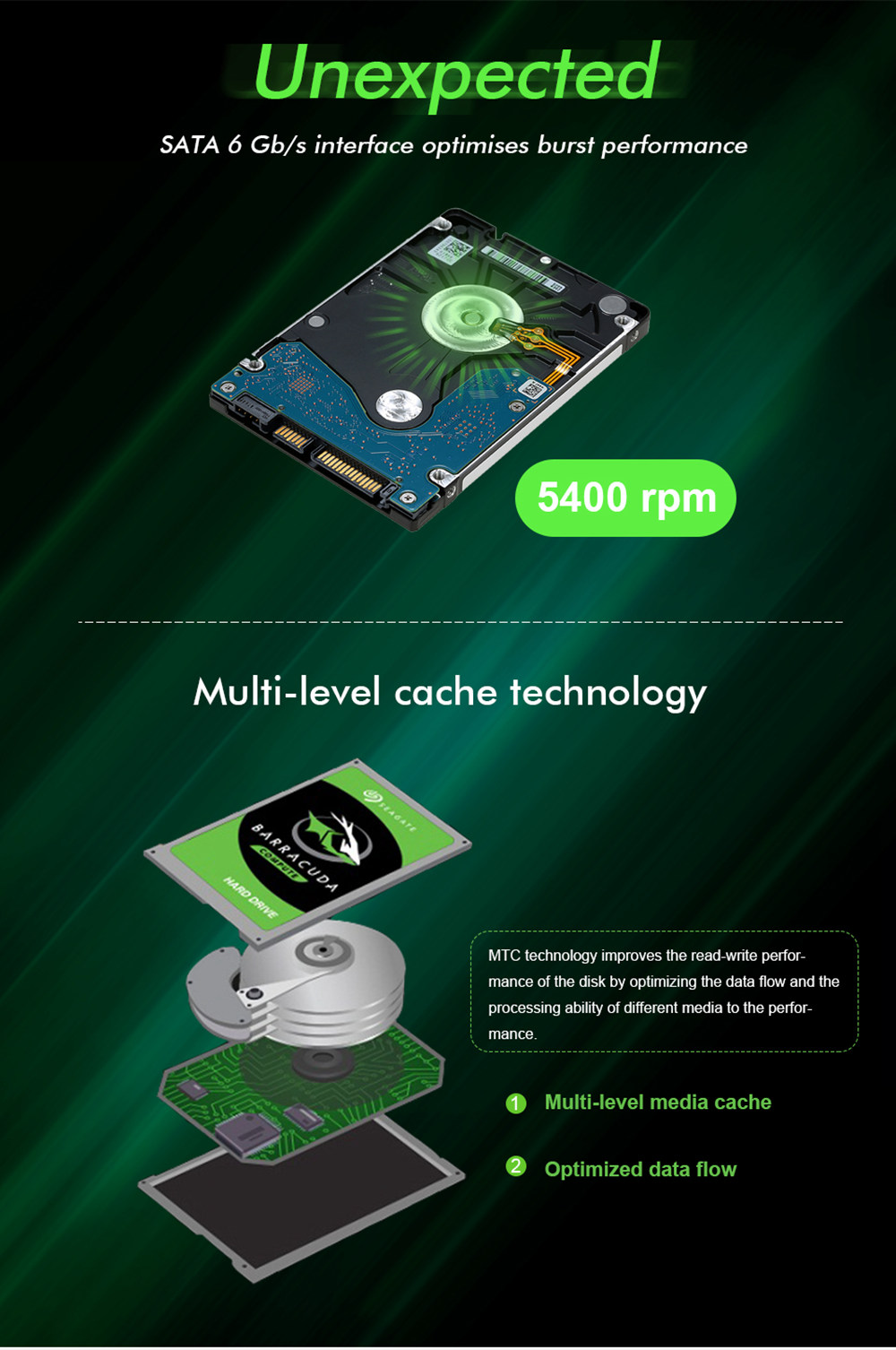 Seagate ST500LM030 500GB Notebook Internal Hard Disk Drive 2.5 Inch 7mm 5400RPM SATA 6Gb/s Interface 128MB Cache Memory - Silver