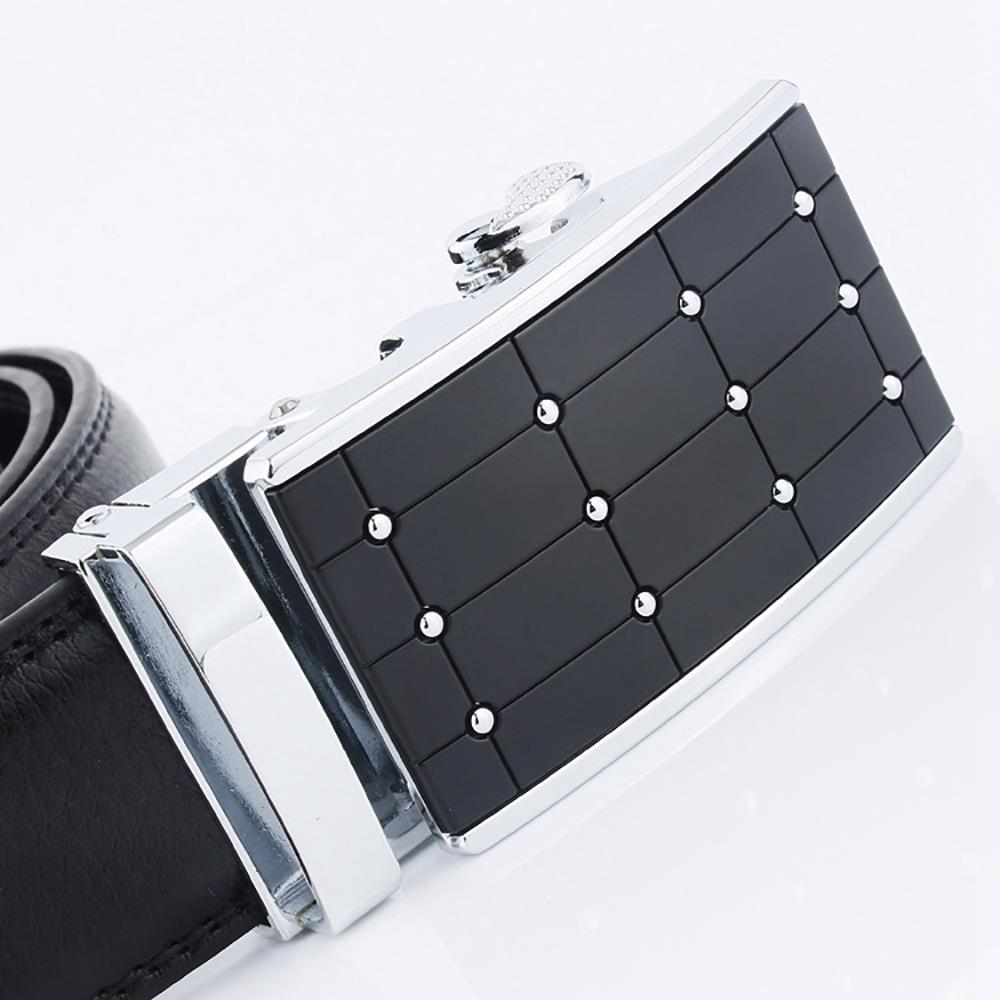 ZD39 Men's Genuine Leather Belt - Silver Buckle