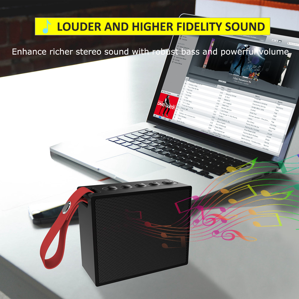 X9 Wireless Outdoor Speaker Bluetooth 4.2 IPX6 Waterproof 5H Play time -Black