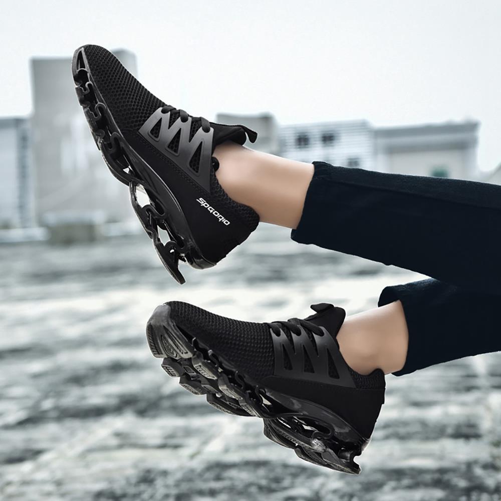 TK10 Men's Casual Outdoor Tennis Sneakers (Breathable Comfortable Color Running Shoes Size EU39.5) - Black