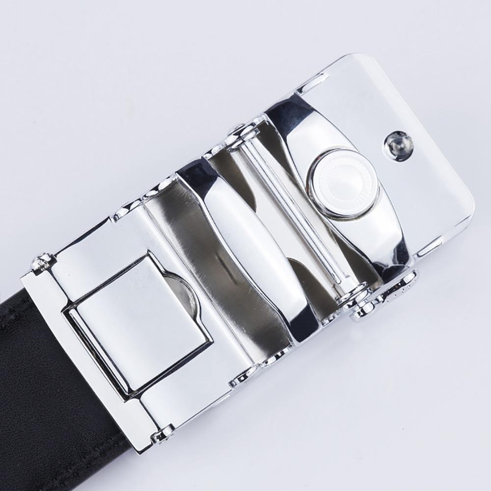 ZD39 Men's Genuine Leather Belt - Silver Buckle