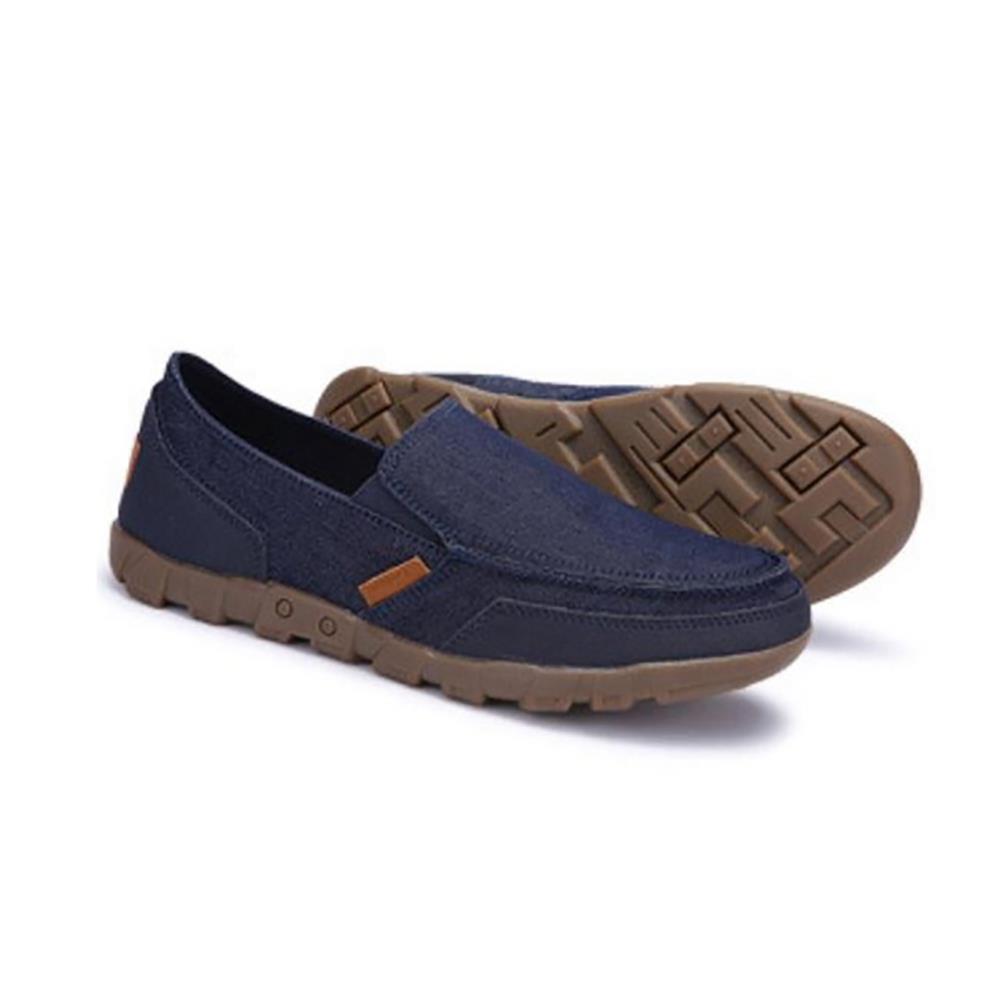 S1029 Men's Casual Canvas Shoes (Comfortable Rubber Sole Flats Size EU39) - Blue