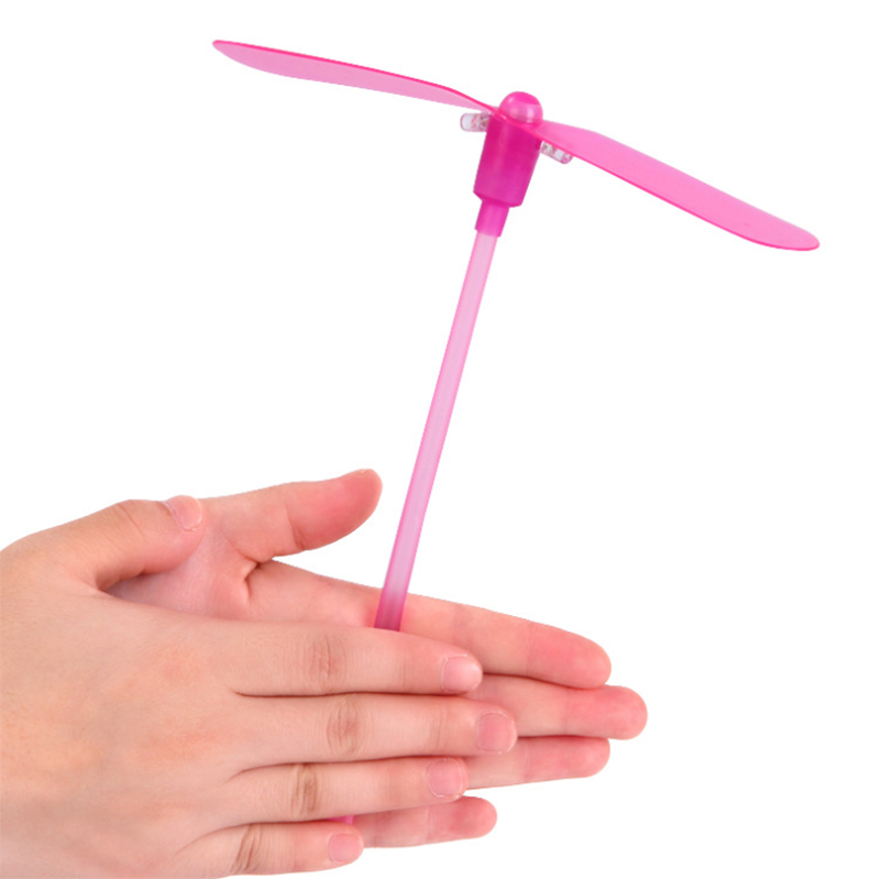 Children Kids LED Night Lighting Bamboo Dragonfly Funny Outdoor Fly Toys Glowing Bamboo-copter Flashing Gifts