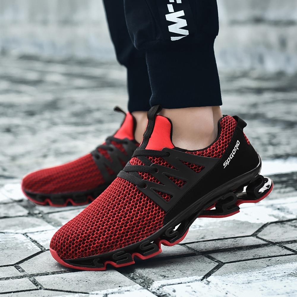 TK10 Men's Casual Outdoor Tennis Sneakers (Breathable Comfortable Color Running Shoes Size EU39.5) - Red