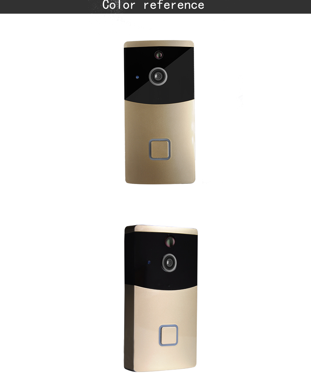 Danmini WF05 WIFI Wireless Video Intercom Doorbell APP Voice Intercom Low Power Standby - Black