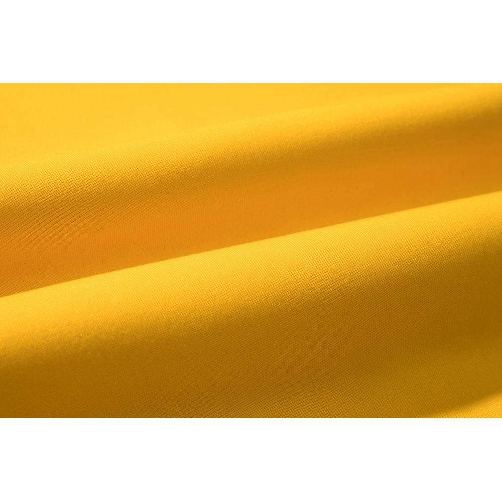 WY40 Men's Autumn Basic Casual Round Neck Sweatshirt (Color Block Cotton Pullover Shirt Size M) - Yellow