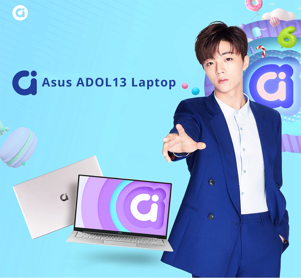 Asus ADOL13 Laptop Intel Core i7-8550U Quad Core 13.3 Inch 1920*1080 Intel UHD Graphics 620 8GB RAM 256GB SSD - Silver