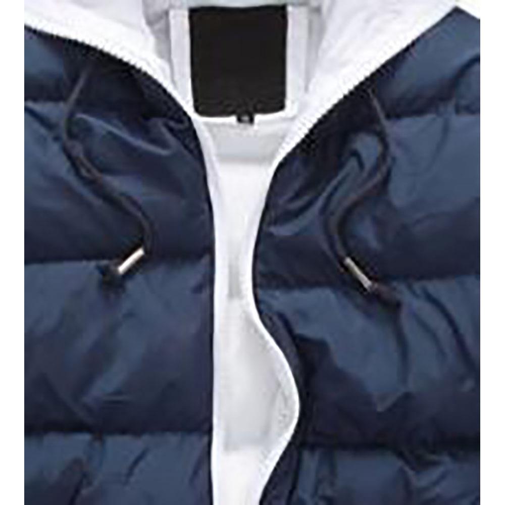 Agai-mccf Men's Leisure Hooded Candy Color Down Jacket (Warm Coat Size M) - Blue + White