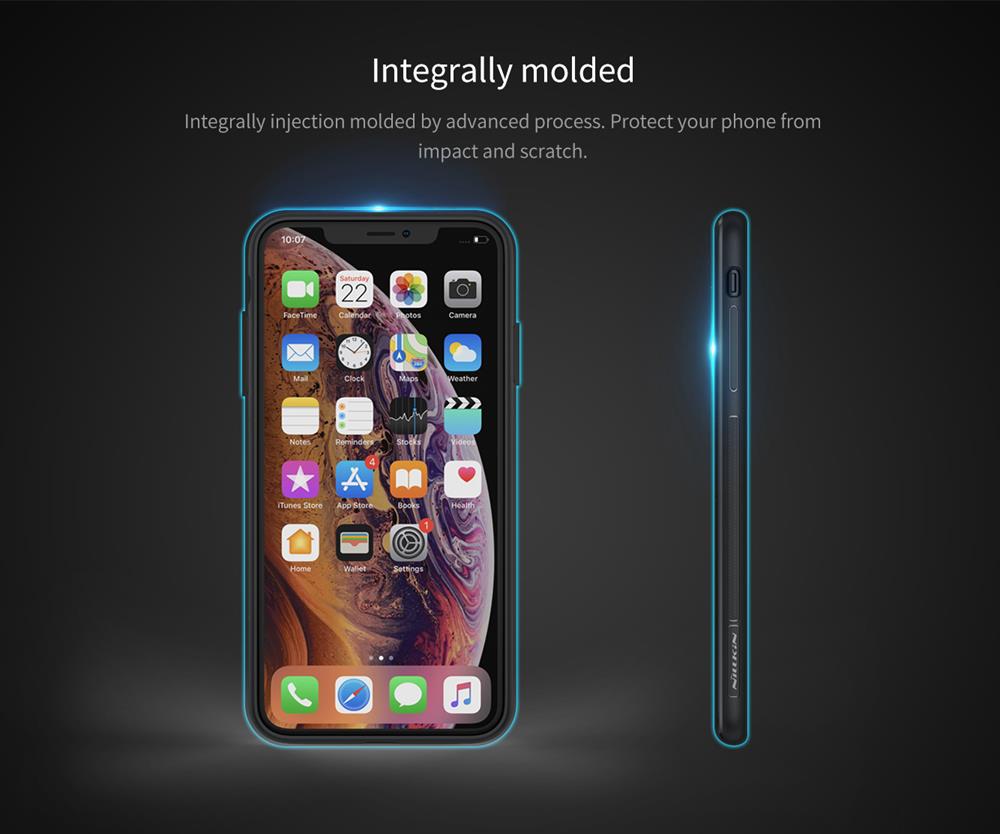 NILLKIN Rugged Leather Phone Case for iPhone X/XS - Black