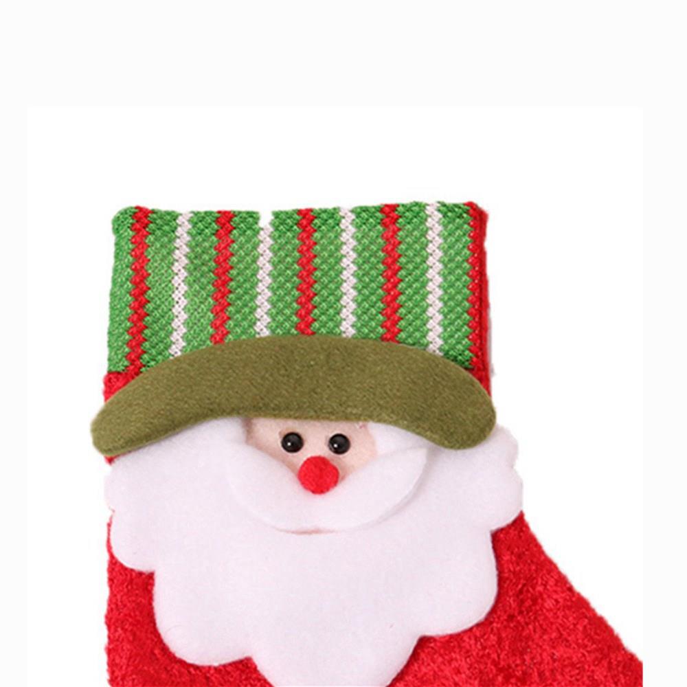 Christmas Candy Bags Flannel Christmas Stockings Pendant Socks - Santa Claus