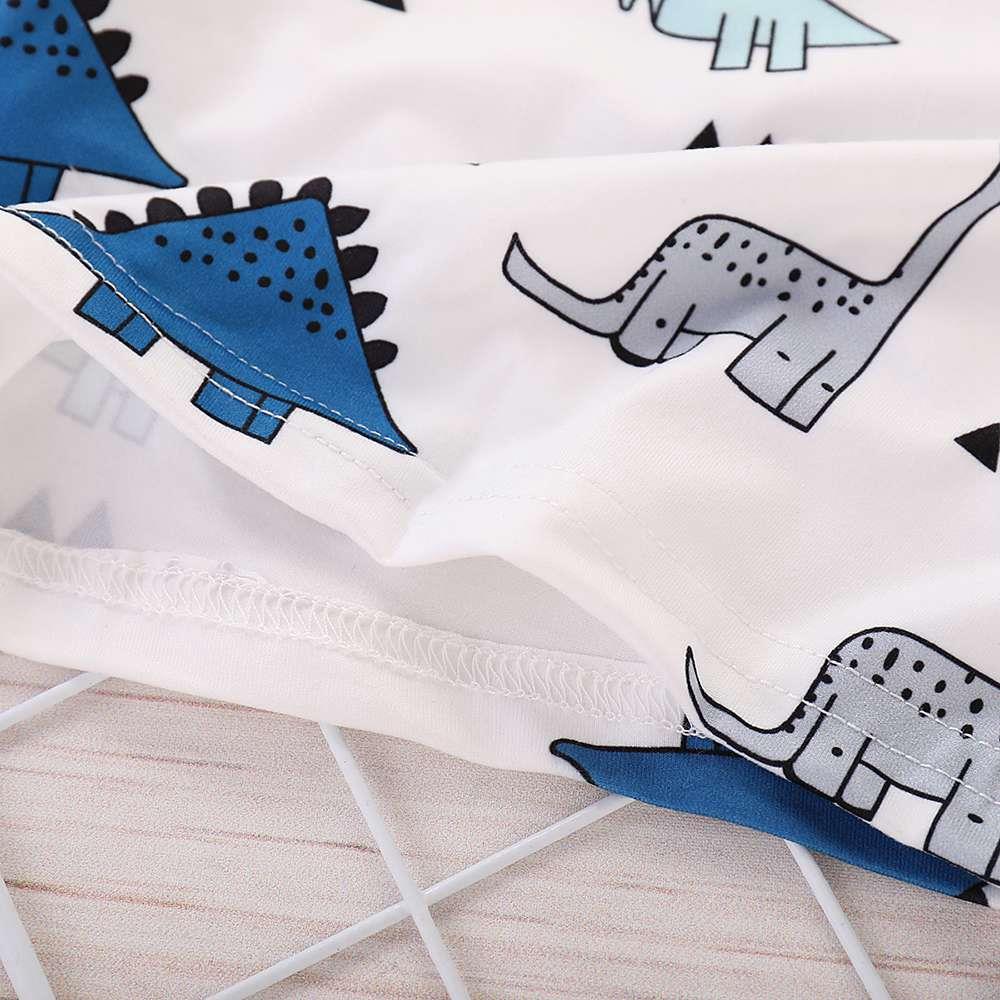 HZ50061 Kids Boys Girls Funny Animal Pattern Three-piece Set (Long-sleeve Shirt + Hat + Casual Pants Size 70) - White