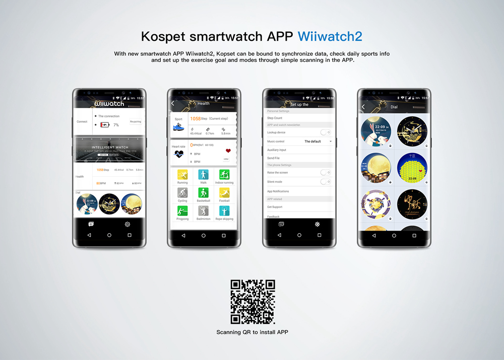 Kospet Hope 4G Smartwatch Phone Android 7.1 MTK6737 Quad Core 3G RAM 32G ROM 1.39 inch AMOLED Screen GPS WiFi Heart Rate Monitor Silicone Strap - Black