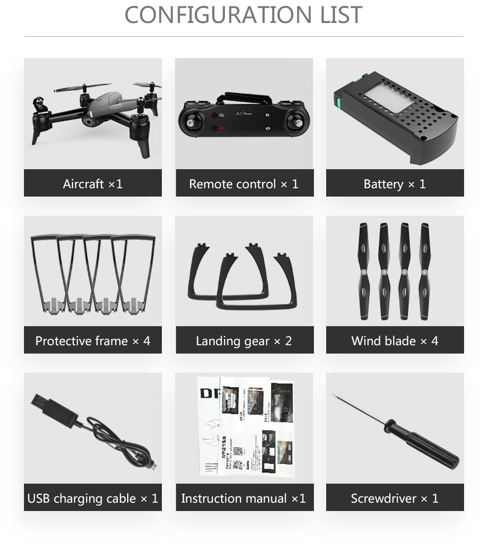 SG106 1080P WiFi FPV RC Drone Optical Flow Positioning RTF - Black