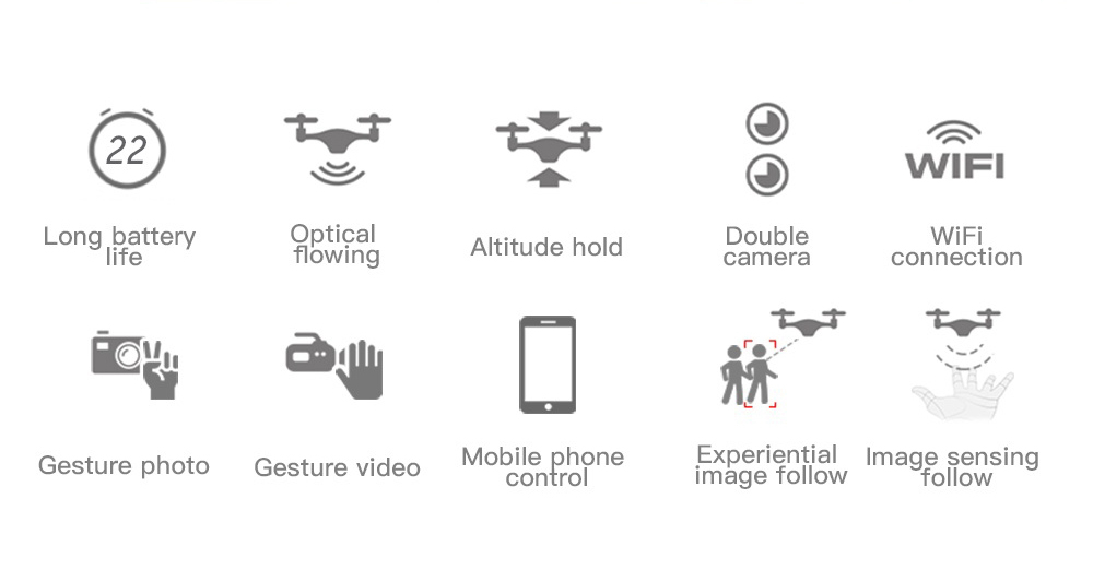 SG900 720P WiFi FPV Foldable RC Drone Optical Flow Positioning 22mins Flight Time RTF - White