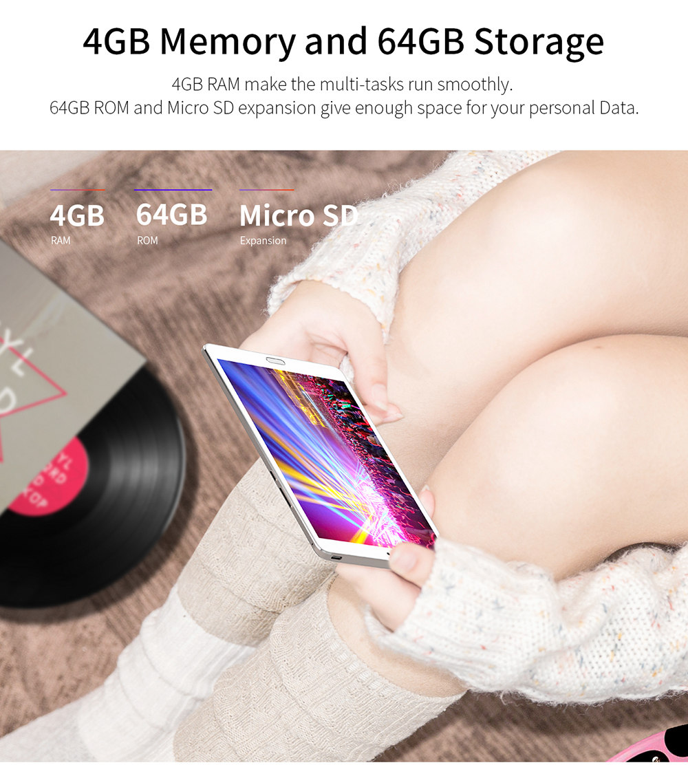 Teclast T8 Tablet MediaTek MT8176 Q Hexa-core 2.1GHz 8.4 Inch 2560x1600 IPS 4GB RAM DDR3L 64GB ROM eMMC WIFI Android 7.0 - White/Gold