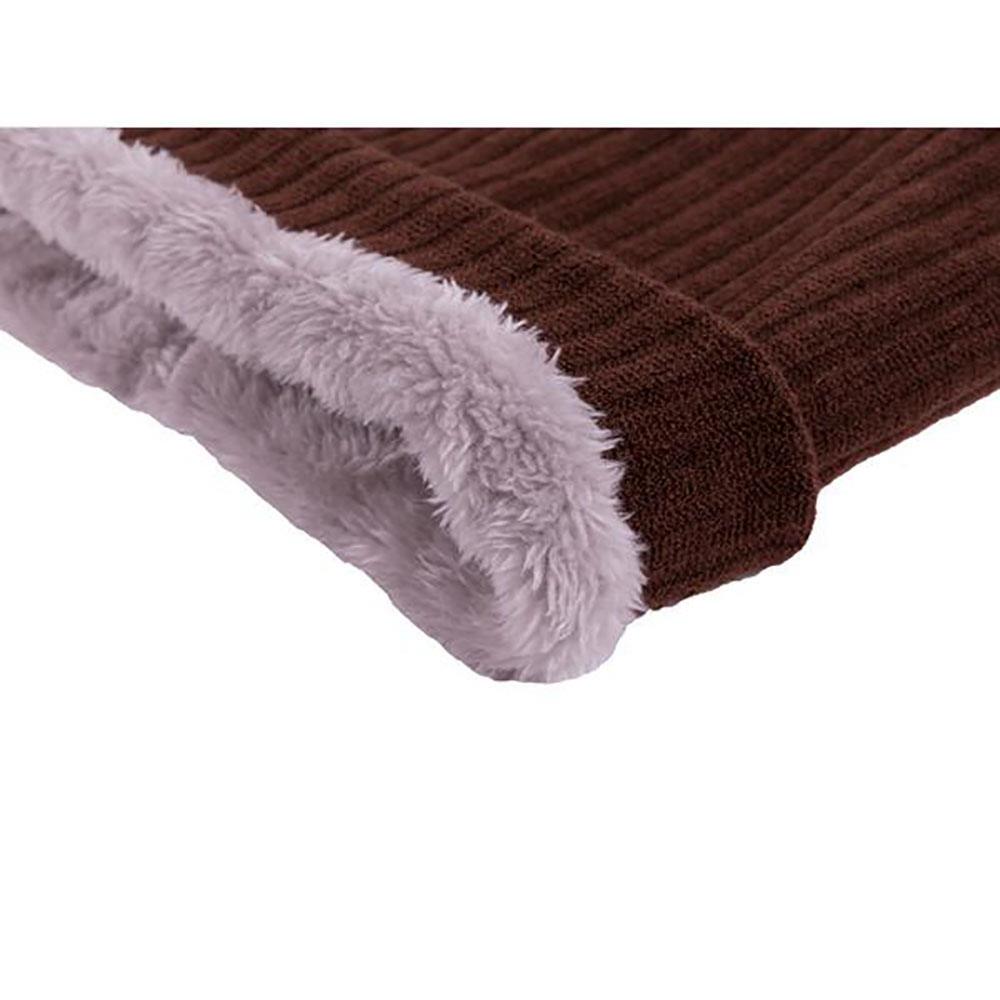 S02 Unisex Winter Casual Cashmere Knitting Warm Pure Color Scarf Neck Warmer - Pink