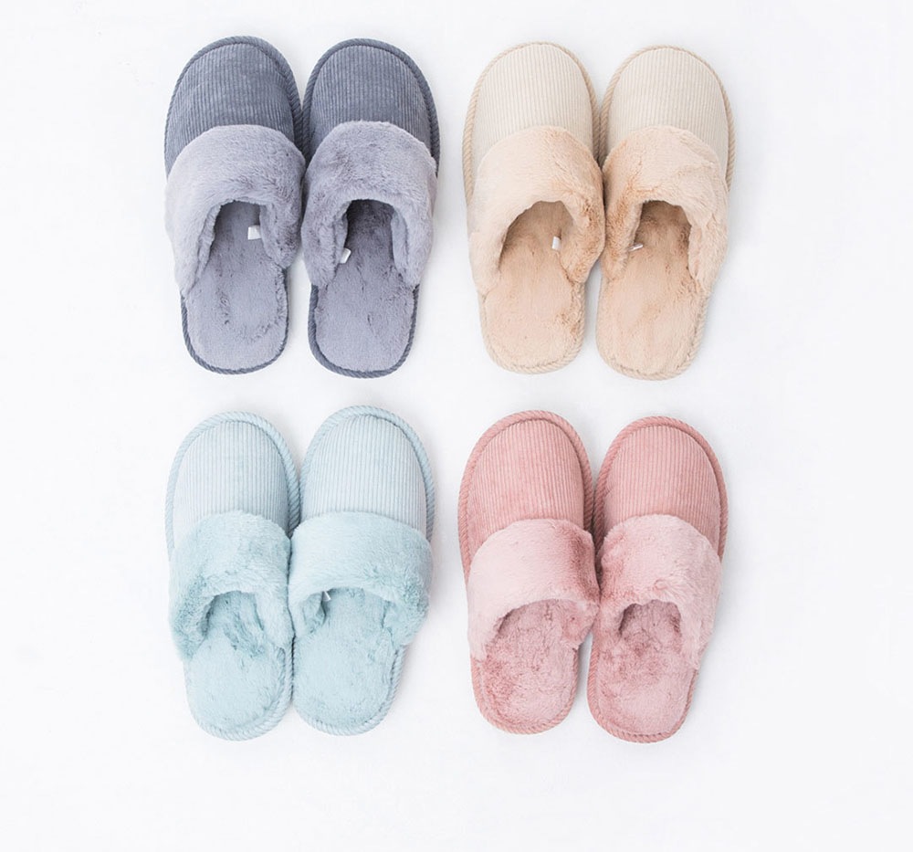 Xiaomi One Cloud Men Elegant Style Solid Color Home Cotton Slippers EU 43-44 - Gray