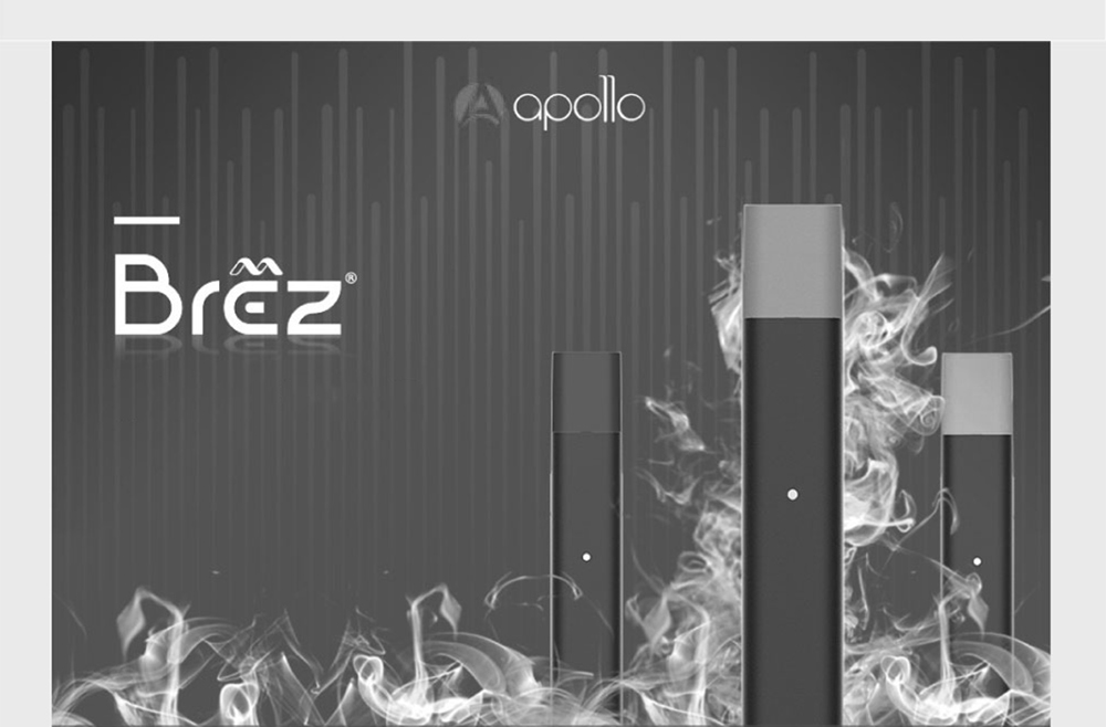 APOLLO BREZ E-Cigarette Kit Replaceable Cartomizer 320mAh Battery 1ml Tank - Black