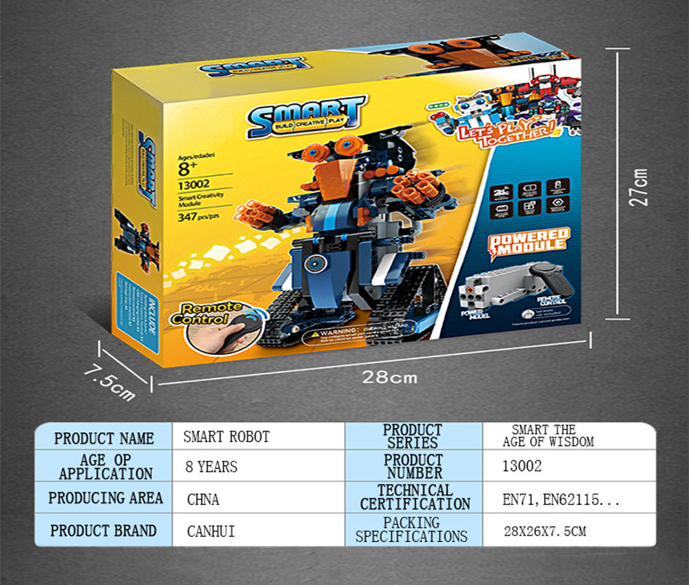 MoFun M2 BB13002 349PCS 2.4G 4CH DIY Smart Remote Control Building Block RC Robot Toy