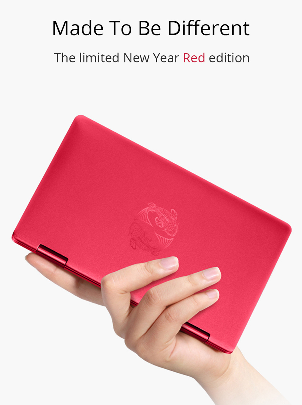 One Netbook One Mix 2S Yoga Pocket Laptop Intel Core M3-8100Y Dual Core (Red) + Original Stylus Pen (Red)