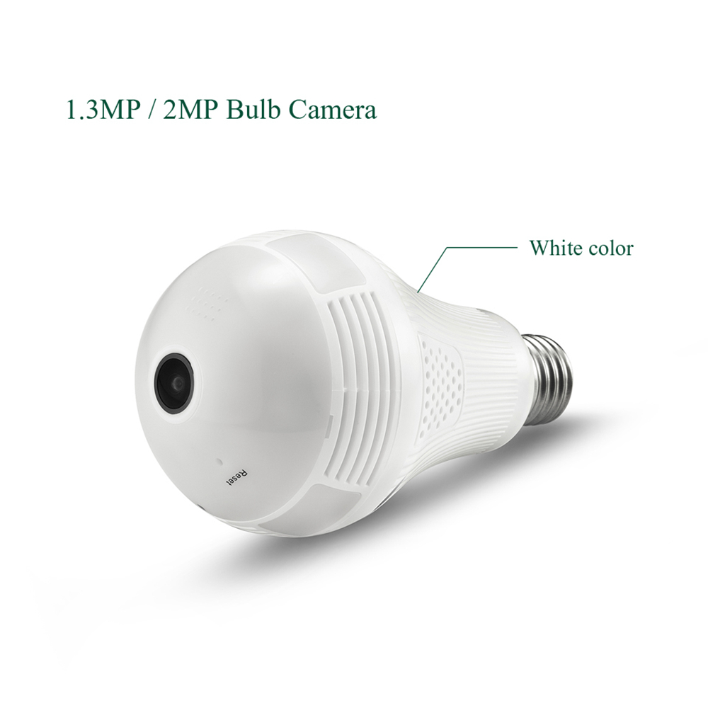 BESDER BES-N703F 1.3MP 960P Wifi Panoramic IP Camera 360 Degree E27 Bulb Light Fisheye Camera - White