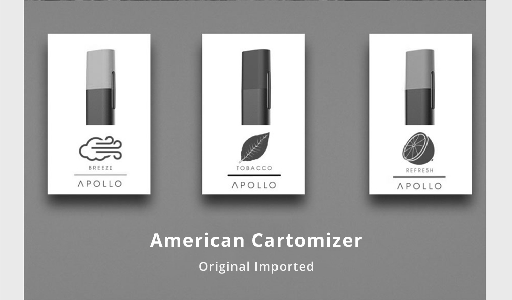 APOLLO BREZ E-Cigarette Kit Replaceable Cartomizer 320mAh Battery 1ml Tank - Black