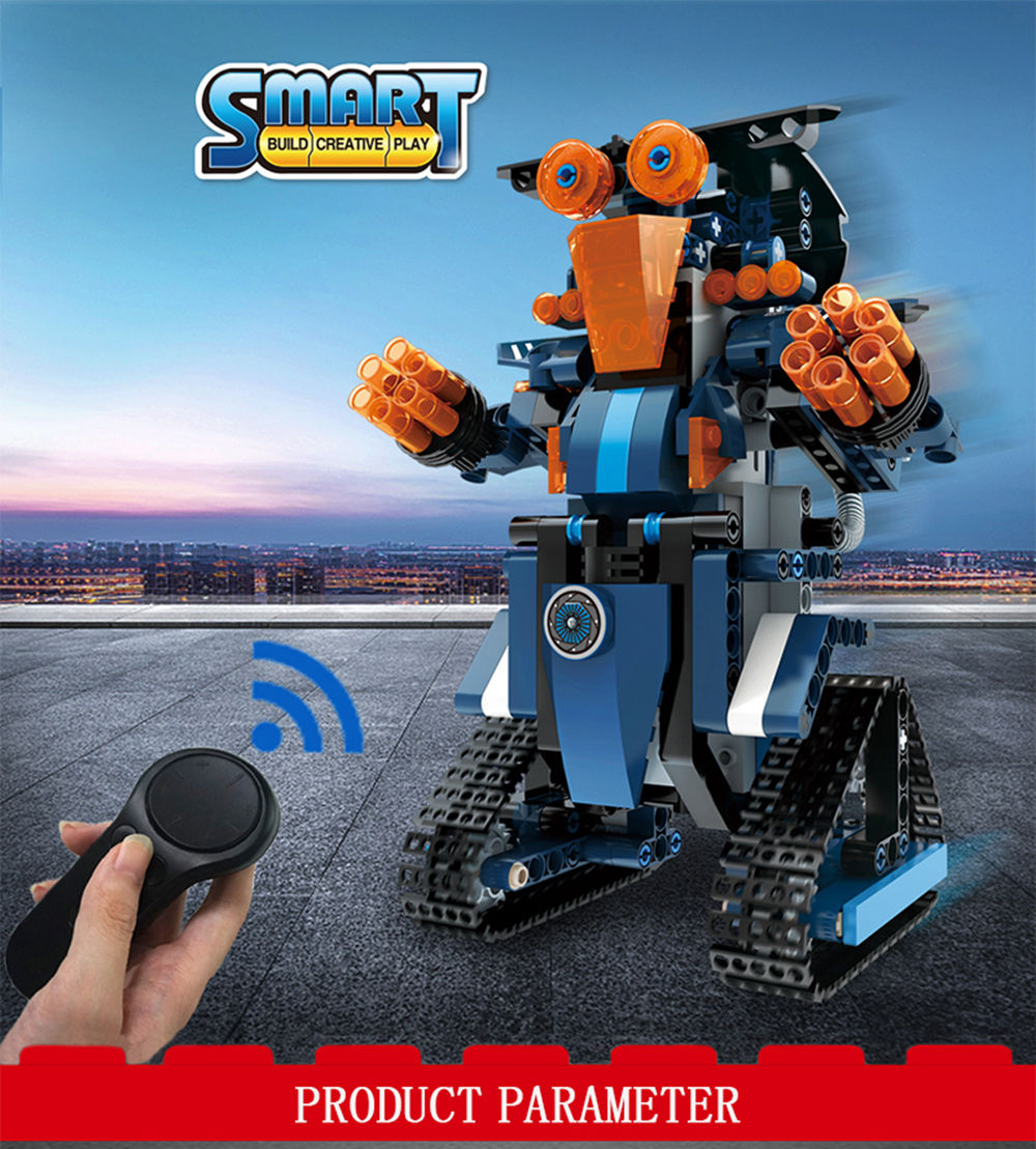 MoFun M2 BB13002 349PCS 2.4G 4CH DIY Smart Remote Control Building Block RC Robot Toy