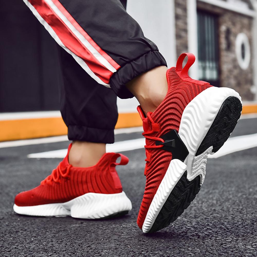 Men Fashion Casual Sneakers Lace-up Sports Shoes EU43.5 - Red