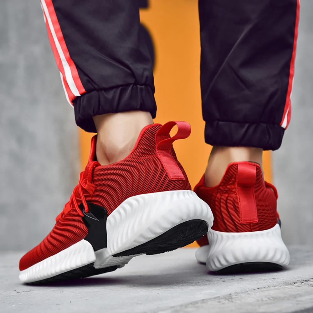 Men Fashion Casual Sneakers Lace-up Sports Shoes EU39.5 - Red