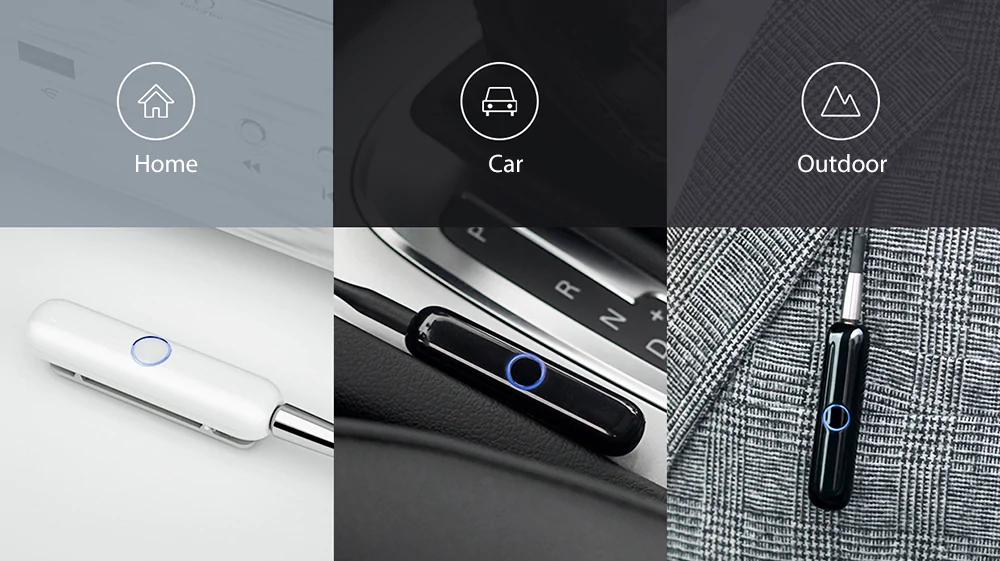 MEIZU BAR01 Bluetooth Receiver Wireless Audio Adapter for Smartphone Tablet PC Home Car Stereo Sound System - White