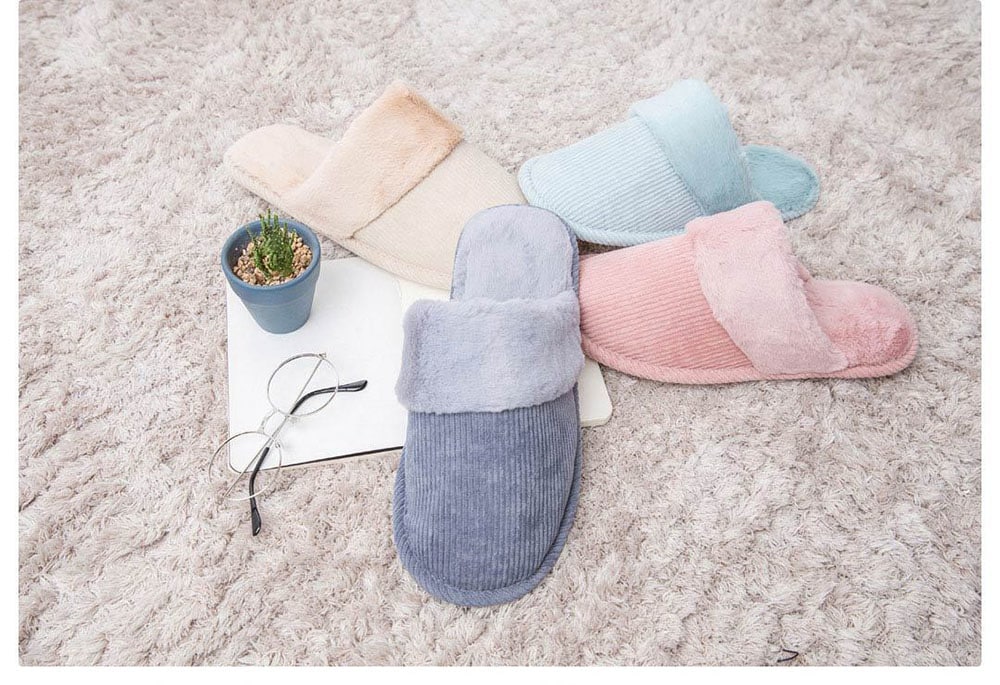 Xiaomi One Cloud Men Elegant Style Solid Color Home Cotton Slippers EU 43-44 - Gray