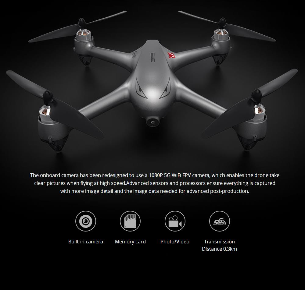MJX Bugs 2 SE B2SE 1080P FHD GPS 5G WiFi FPV Brushless RC Drone with Altitude Hold Mode RTF - Two Battery