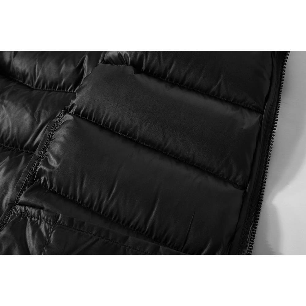 Men Winter Thick Solid Color Cotton Waistcoat Sleeveless Duck Down Jacket Size L - Army Green