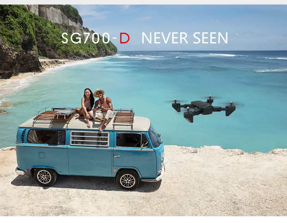 SG700-D 1080P WiFi FPV Foldable RC Drone Optical Flow Positioning RTF - Black