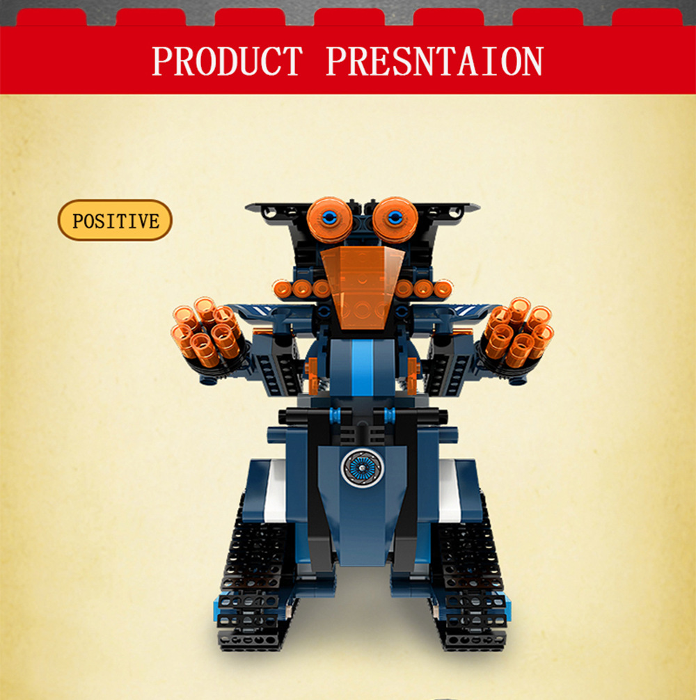 MoFun M2 BB13002 349PCS 2.4G 4CH DIY Smart Remote Control Building Block RC Robot Toy
