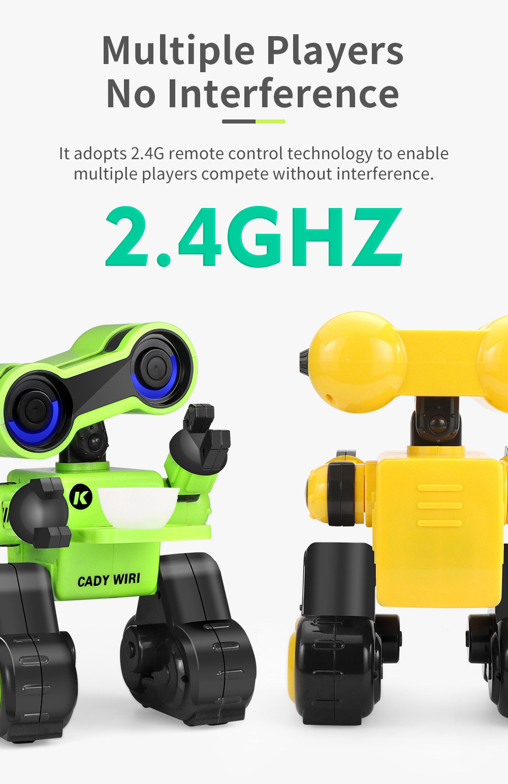 JJRC R13 CADY WIRI Touch Control Programmable Dancing RC Robot Colorful Lights Kids Toys - Green