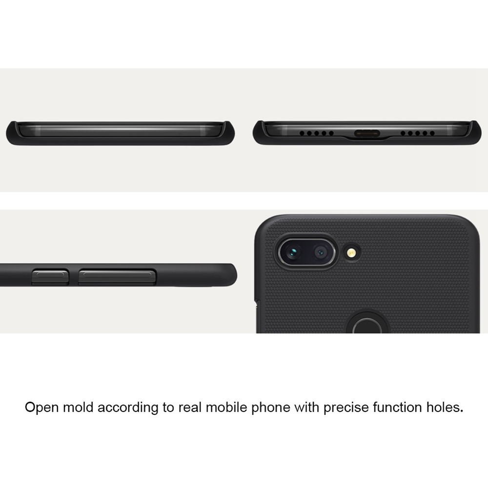 NILLKIN Matte Hard Phone Case for Xiaomi Mi 8 Lite Protective Back Cover - Black