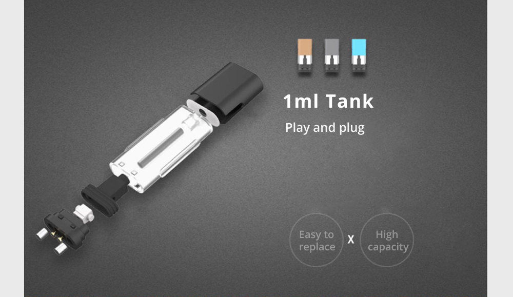 APOLLO BREZ E-Cigarette Kit Replaceable Cartomizer 320mAh Battery 1ml Tank - Black