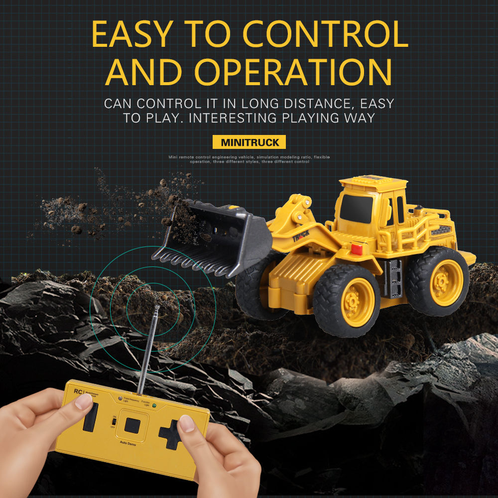 ShenQiWei 8028 1:64 4CH Mini Dump Truck RC Car Engineering Vehicles - RTR