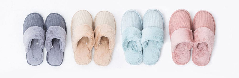 Xiaomi One Cloud Women Elegant Style Solid Color Home Cotton Slippers EU 37-38 - Green