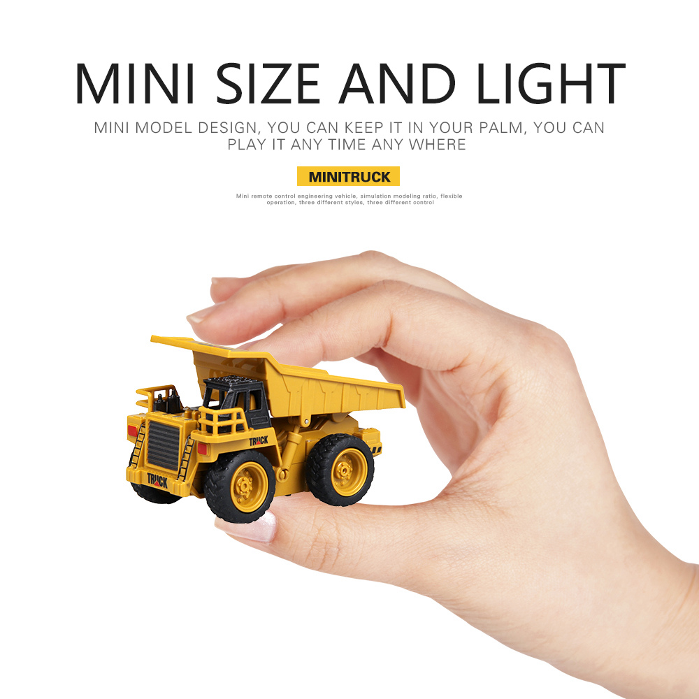 ShenQiWei 8028 1:64 4CH Mini Dump Truck RC Car Engineering Vehicles - RTR