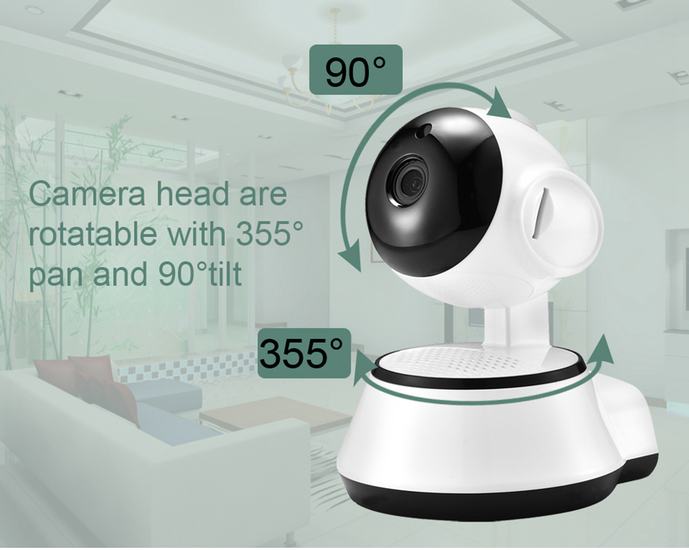 BESDER BES-N101 720P Smart WiFi Home Security IP Camera Audio Record Surveillance Baby Monitor - White EU Plug