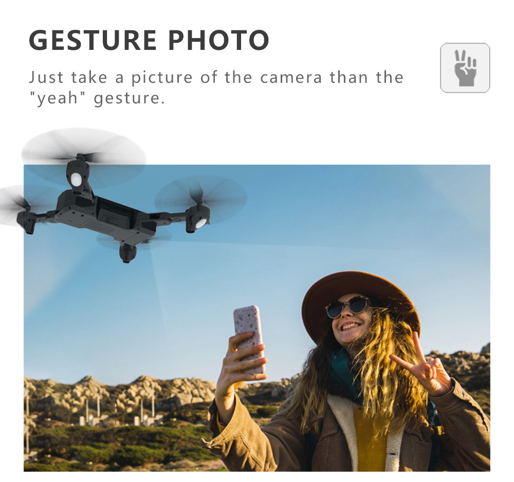 SG900 720P WiFi FPV Foldable RC Drone Optical Flow Positioning 22mins Flight Time RTF - Black