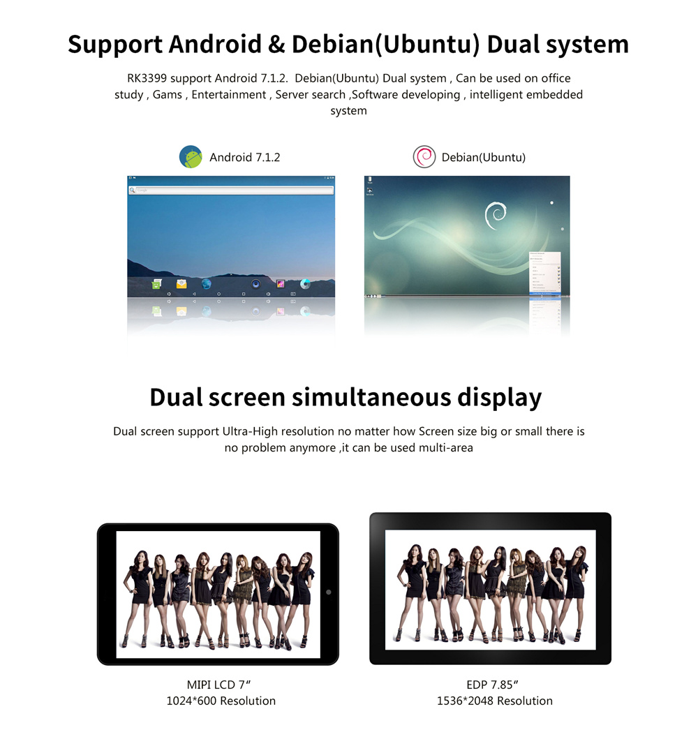 DIY BOX RK3399 Super Development Board  Mali-T864 2GB 16GB 4K 10 Bit VP9  US UK EU